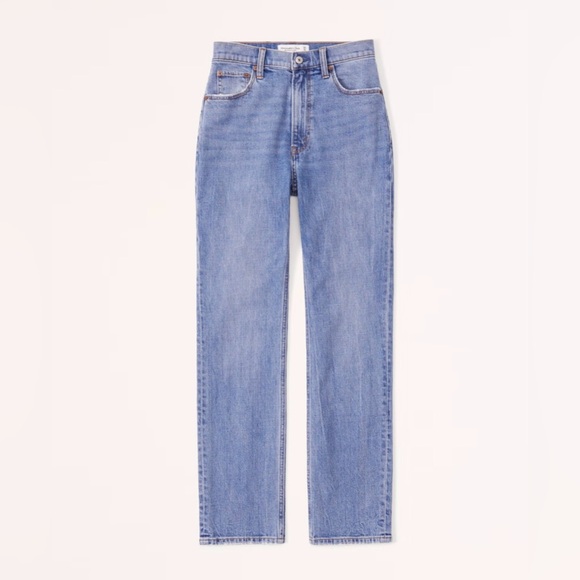 Abercrombie Ultra High Rise Ankle Straight Jean - Picture 2 of 4